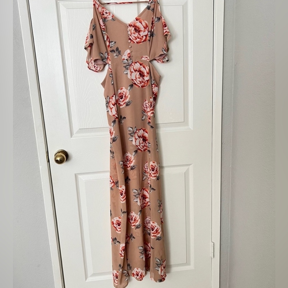 Floral print maxi dress